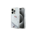 Hello Kitty Liquid Glitter Charms Kitty Head case for iPhone 13 Pro Max - silver