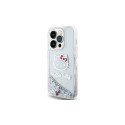 Hello Kitty Liquid Glitter Charms Kitty Head case for iPhone 13 Pro Max - silver