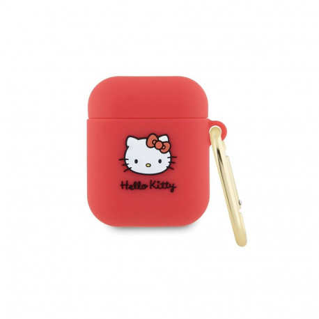 Hello Kitty Silicone 3D Kitty Head case for AirPods 1/2 - fuchsia
