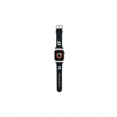 Karl Lagerfeld 3D Rubber Karl&Choupette Heads strap for Apple Watch 42/44/45/49mm - black