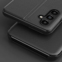 Eco Leather View Case case for Samsung Galaxy A14 with a flip stand black