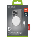 SBS wireless charger Magsafe 15W, white