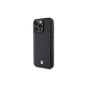 BMW Leather Diamond Pattern case for iPhone 15 Pro Max - black