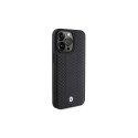 BMW Leather Diamond Pattern case for iPhone 15 Pro Max - black