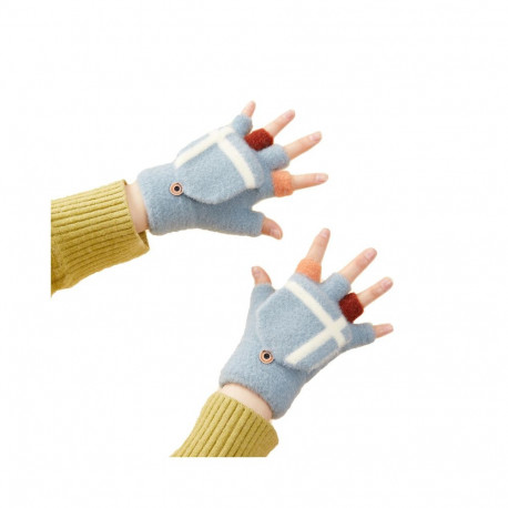 Women's/children's winter telephone gloves - blue