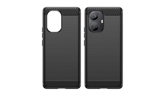 Carbon Case case for Realme 10 Pro+ flexible silicone carbon cover black