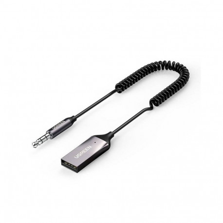 Ugreen CM309 Bluetooth 5.0 Audio Receiver USB Cable Audio Adapter AUX Jack Black