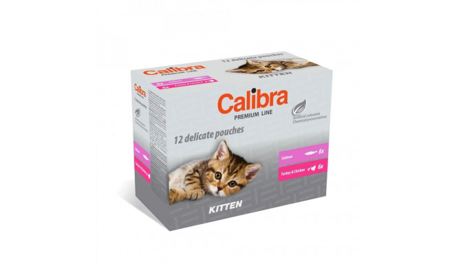 CALIBRA Cat Premium Kitten Pouches multipakk – märg kassitoit – 12x100g