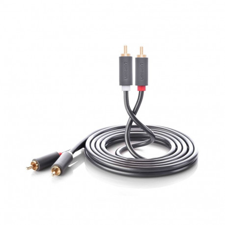 Kaabel 2xRCA isane - 2xRCA isane 2m, AV104 UGREEN, must