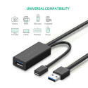 Kaablipikendus USB3.0 5m microUSB pesaga välise toite jaoks US175 UGREEN Kaablipikendus USB3.0 5m microUSB pesaga välise toite jaoks US175 UGREEN
