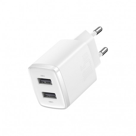 Wall Charger 10.5W 2xUSB 2.1A, White