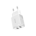 Seinalaadija 10,5W 2xUSB 2,1A, valge