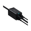 Kiirlaadija GaN3 Pro 100 W 2xUSB + 2xUSB-C QC4+ PD3.0 USB-C 1,5 m kaabliga, must Kiirlaadija GaN3 Pro 100 W 2xUSB + 2xUSB-C QC4+ PD3.0 USB-C 1,5 m kaabliga, must
