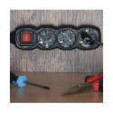 Power Strip SCHUKO with switch – 4 sockets, 5.0m, black, 1,5mm²