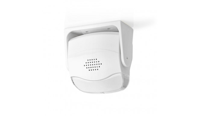 Battery powered motion detection alarm, 3x AAA, 80dB, white