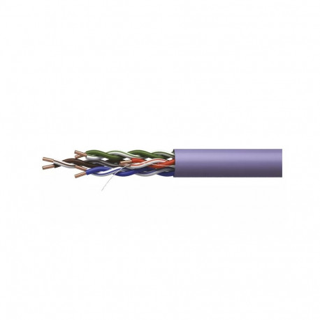 Cable UTP CAT5e 4x2x0.5mm, solid, copper, LSZH insulation Dca purpl EMOS