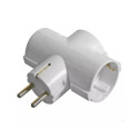 AC splitter Uni-Schuko plug, - x 3 Schuko socket