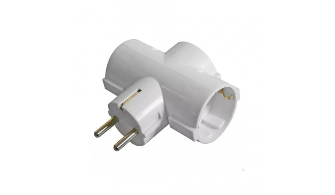 AC splitter Uni-Schuko plug, - x 3 Schuko socket