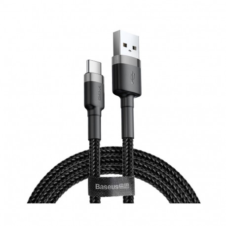 Cable USB A plug - USB C plug 3.0m QC3.0 grey+black BASEUS