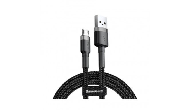 Cable USB A plug - micro USB plug 3.0m QC3.0 Cafule grey+black BASEUS
