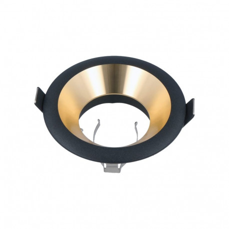 Recessed downlight 16MR/GU10, deep, black/gold, LED line