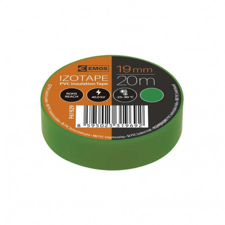 Isolatsioonilint PVC 19mm/20m roheline, EMOS