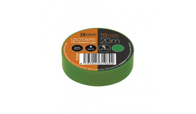 Isolatsioonilint PVC 19mm/20m roheline, EMOS