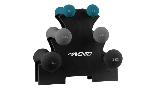 Dumbbell set AVENTO 42DH 2x1kg, 2x2kg, 2x3kg