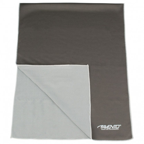 Sports towel AVENTO Cooling  41ZD 80x30cm Light grey/Anthracite