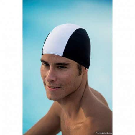 Fabric swimming cap FASHY 3241 22 black/white, mens