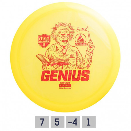 Discgolf DISCMANIA Fairway Driver GENIUS Active Premium Yellow 7/5/-4/1