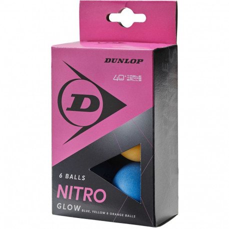 Table tennis balls Dunlop NITRO GLOW 6pcs.