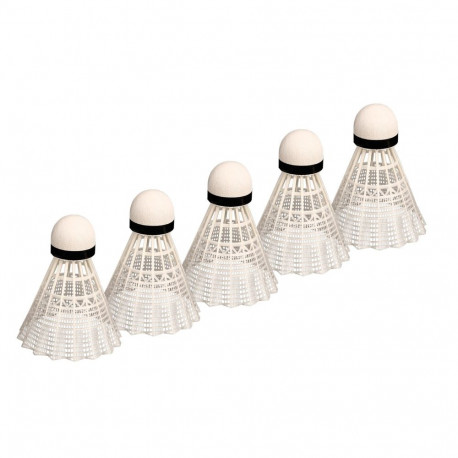 Badminton shuttles AVENTO 46SB 5pcs White/Black