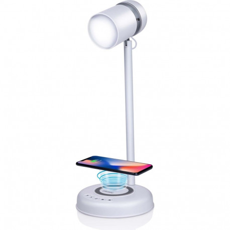 Grundig LED desk lamp 3:1 13*13*35cm include wireless charger 15W and built-in Bluetooth speaker