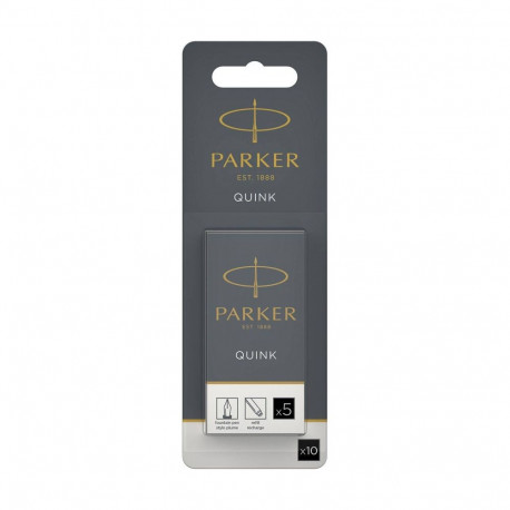 Rašalo kapsulės Parker Quink Juoda 10 vnt - 1950206