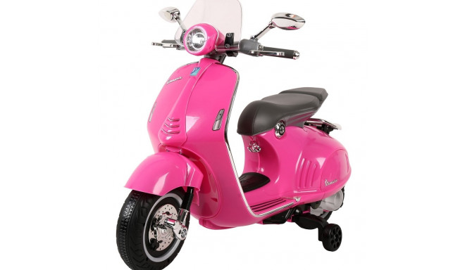 Jeździk na akumulator Scooter Vespa od 3 lat światła, dźwięki - różowy