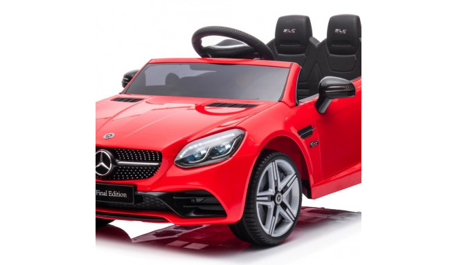 Jeździk na akumulator Mercedes BENZ SLC300 Cabrio dźwięki, światła, pilot - czerwony