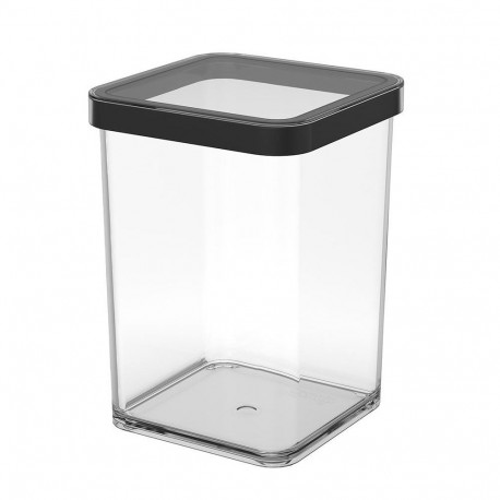 Pet Supplies - Treat Container 1.0L Transparent/Black Loft 1.0L Square Treat Container Transparent/B