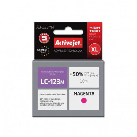 Ink Cartridge - Activejet Ab-123mn Supreme Magenta
