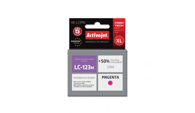 Ink Cartridge - Activejet Ab-123mn Supreme Magenta