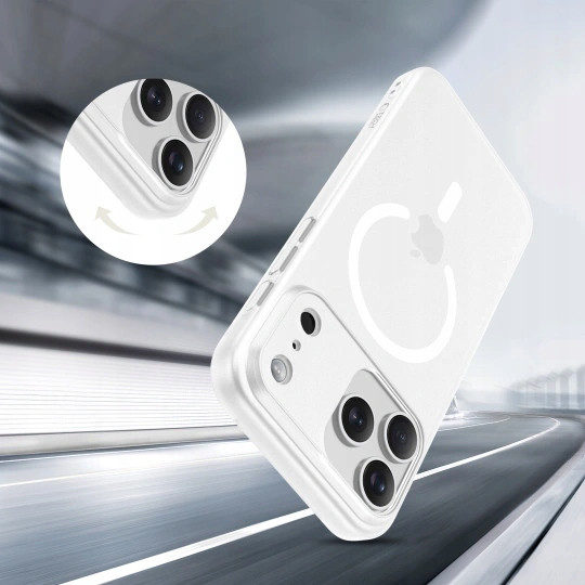 Tech-Protect kaitseümbris Apple iPhone 17 Pro MagSlim MagSafe, valge/matt