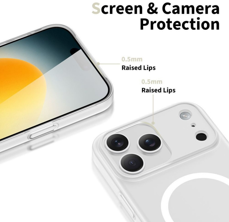 Tech-Protect kaitseümbris Apple iPhone 17 Pro MagSlim MagSafe, valge/matt