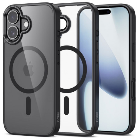 Tech-Protect kaitseümbris Apple iPhone 17 MagMat MagSafe, must/läbipaistev