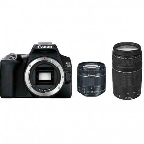 Canon EOS 250D + EF-S 18-55mm IS STM + EF 75-300mm III