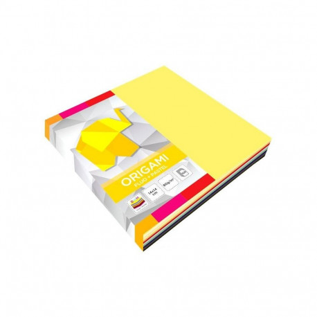 Origami paber 14x14cm mix  fluo+pastel,100 lehte Interdruk