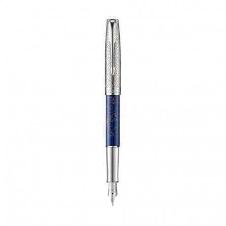 Sulepea PARKER Sonnet SE 18 Blue Silver CT, sulg18K Medium