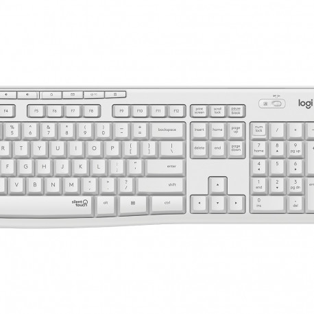 Klaviatuur+hiir Logitech Silent Wireless Combo MK295 White/valge Nordic 2YW