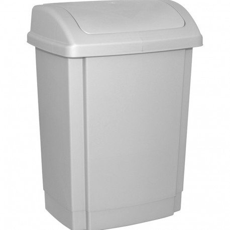 Prügikast 25L, kaanega, hall PP plast