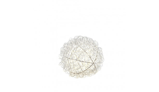 Hõbedane metallist traatpall D-25cm, 80wwLED, 5-meetrine ühenduskaabel, trafo/ siseruumi