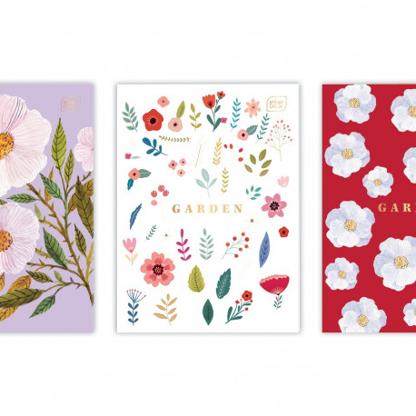 Kaustik A4 60 lehte 70g, joon Garden assortii Interdruk